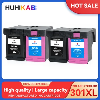 Huhikab 2 schwarz 2-Farben-Tintenpatronen 301 xl 301xl passend für HP Deskjet 1000 1010 1050 1050a 2050 2050a