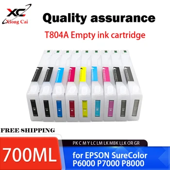 700 ml leere Tintenpatrone T8041-T8049 T804A nachfüllbare Tintenpatrone geeignet, passend für Epson P6000