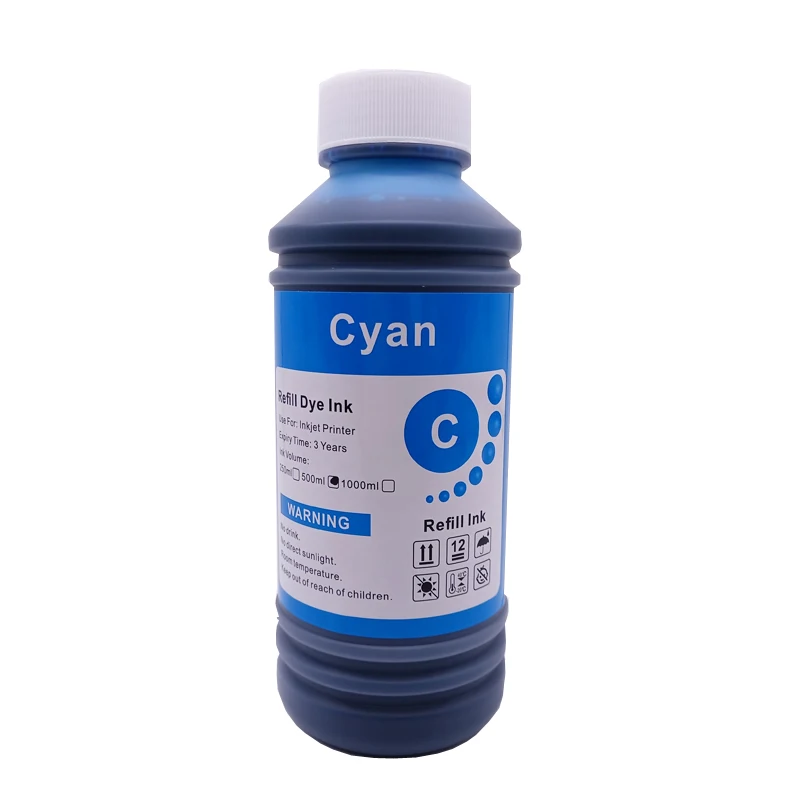 500 ml Universal BK C M Y Nachfülltinte auf Farbstoffbasis, große Kapazität, Verwendung passend für Epson