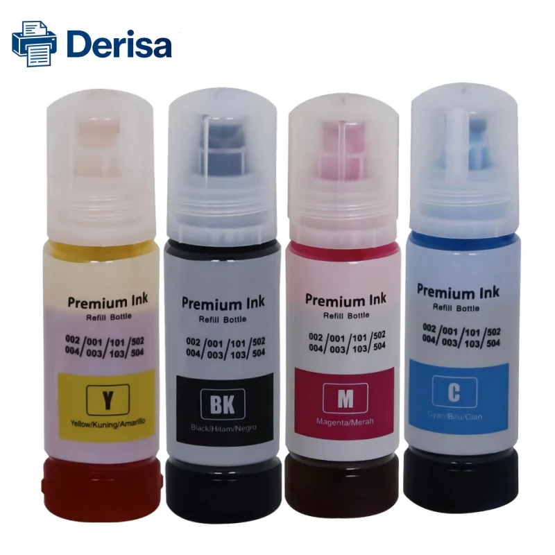L3160 L3210 Premium Nachfülltinte passend für Epson 103 Ecotank L3211 L3250 L3251 L3256 L3260 L3266 (4 Stück)