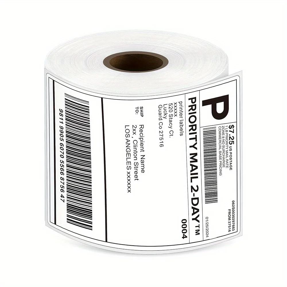 350/500 Etiketten, 10,2 x 15,2 cm, direkt, thermische Versandetiketten, Rolle - stark klebend, wasser