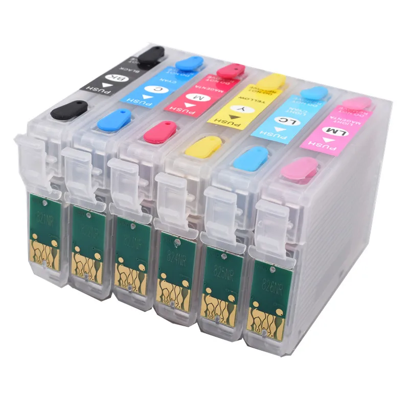82N Patronen-Nachfülltintenset passend für Epson Stylus R270 R290 R295 R390 R615 RX590 RX610 RX690 T50 T59