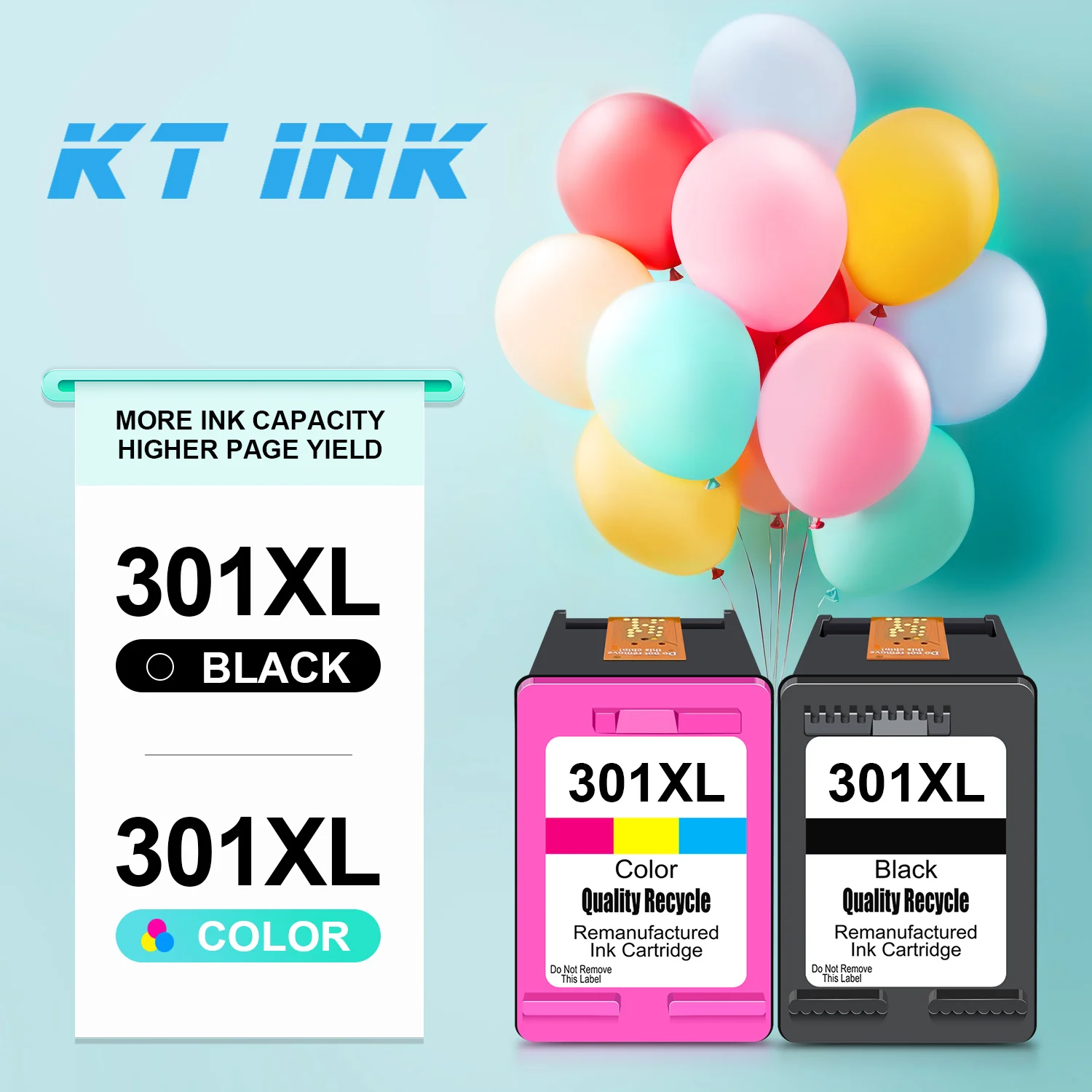 Tintenpatrone 301XL mit Hoher als Ersatz für HP 301 XL Druckerpatrone Schwarz oder Dreifarbig