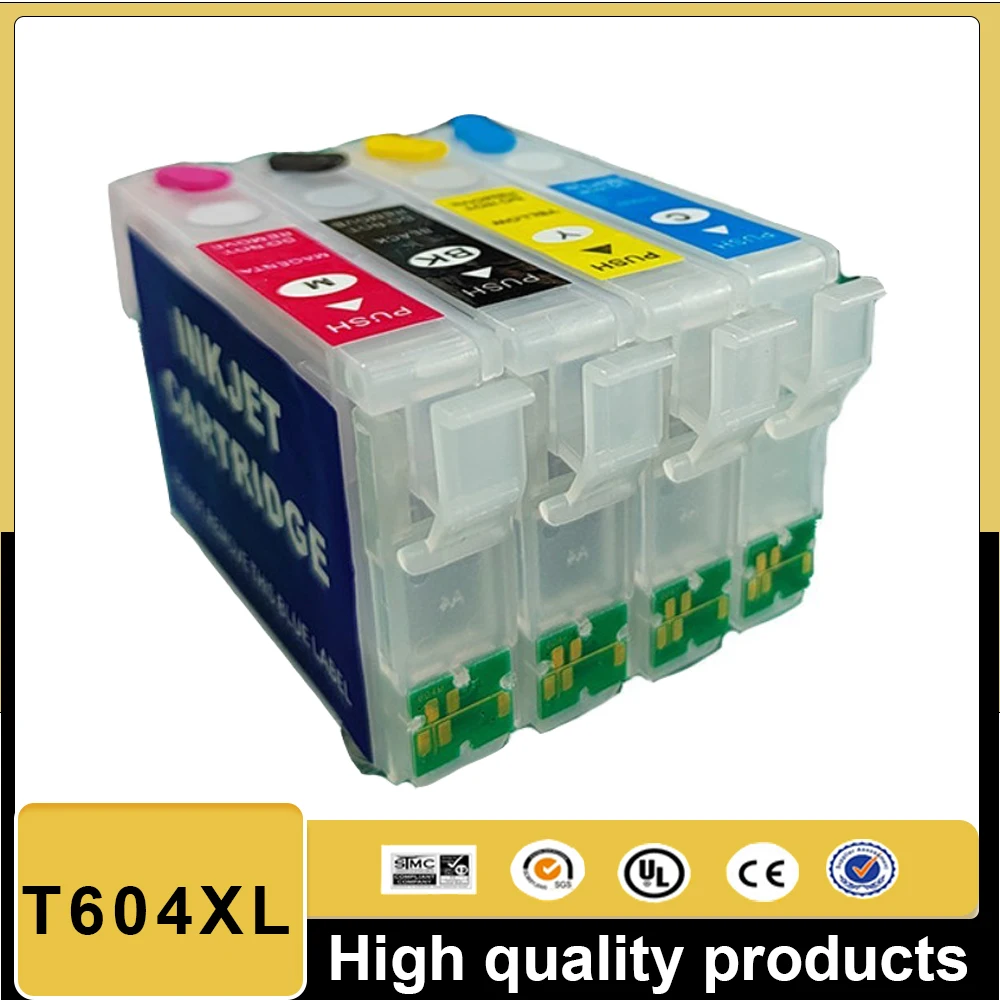 T604 604XL Nachfülltintenpatrone mit Chip passend für Epson XP2200 XP2205 XP3200 XP3205 XP4200 (4 Stück)