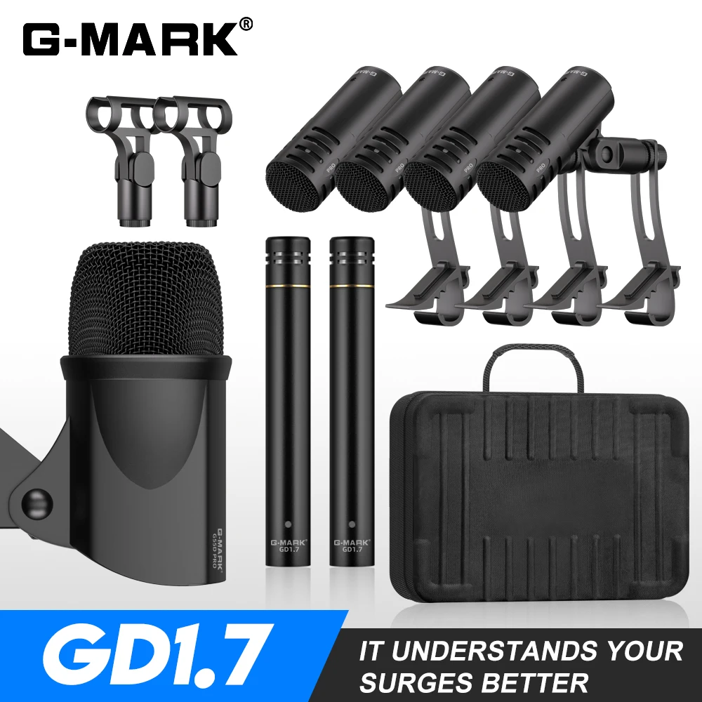 Trommel Mikrofon Kit G-MARK GD 1,7 Musikinstrumente Mikrofon passend für Band DJ Bühne Instrumentelle Leistung