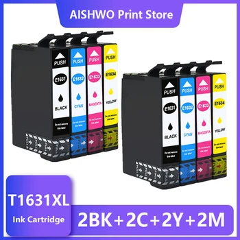 8er-Pack 16XL T1631 - T1634 kompatible Tintenpatronen passend für Epson WorkForce WF 2010 2540 2750 2510 2520