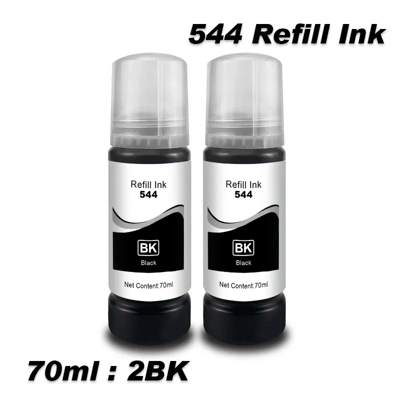 T544 544 Dye Ink 70 ml Flasche Nachfüllset Fit CISS passend für Epson EcoTank L3150 L3110 L3100 L3210 L3250
