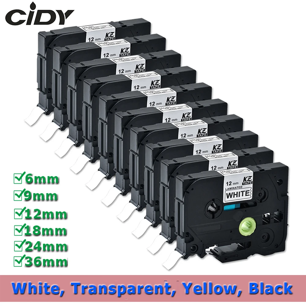 CIDY passend für Brother 12mm laminiertem Etikettenband TZE231 TZE 231 TZE-231 TZ231 TZ-231 131 631 335