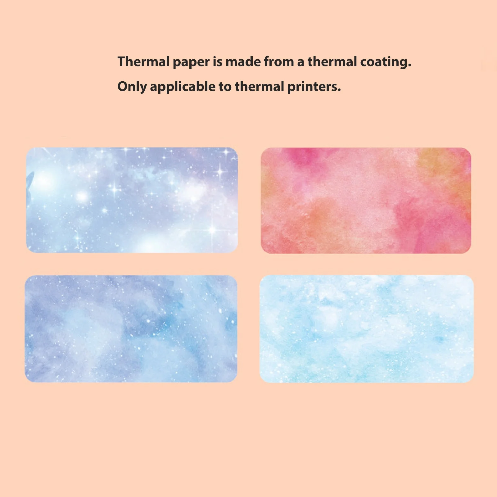 Thermopapierrolle 310 Blatt 40x20mm 4 Muster Tintenloses Druckpapier – Bild 5
