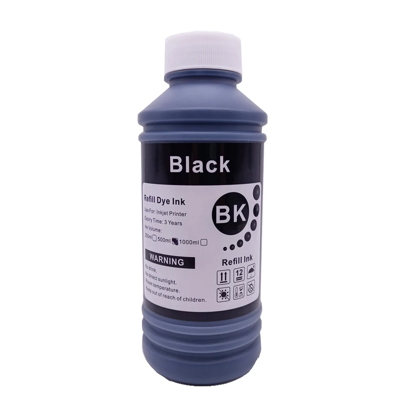 500 ml Universal BK C M Y Nachfülltinte auf Farbstoffbasis, große – Bild 3