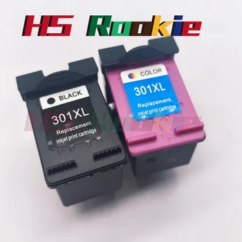 2 schwarze 2-Farben-Tintenpatronen 301 XL 301XL passend für HP Deskjet 1000 1010 1050 1050A 2050 2050A 2540