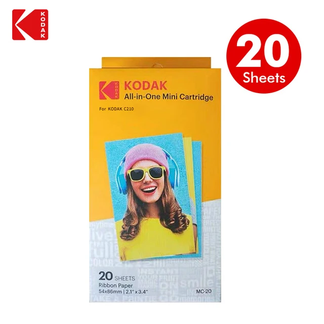 10-100 Blatt klassisches Kodak Mini 2/Shot All-in-One-Tintenpatronen-Set Kodak C210, spezielles Druckpapier