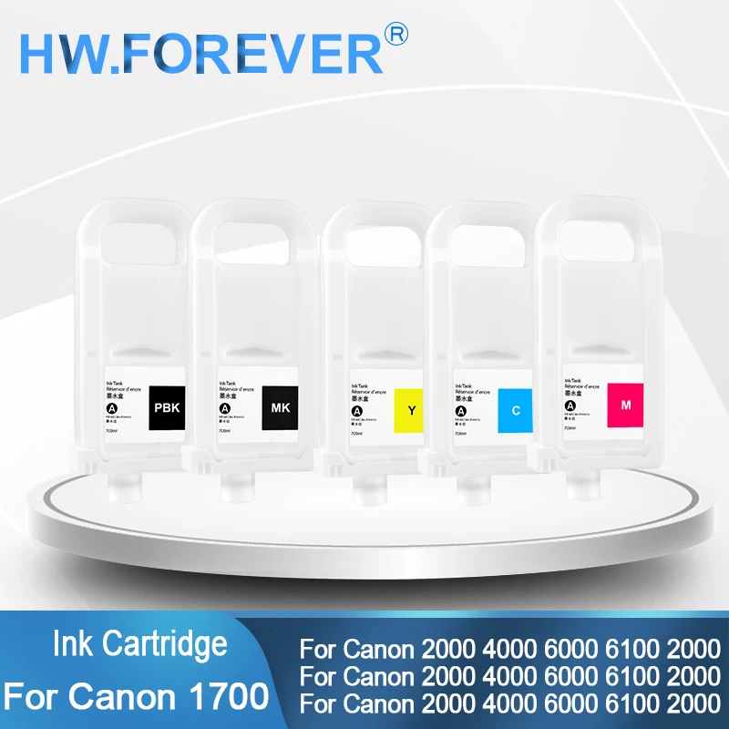 PFI 1700 PFI-1700 Nachfüllbare Tintenpatrone Mit Chip passend für Canon PRO 2000 4000 6000 6100 4000 s 6000 s