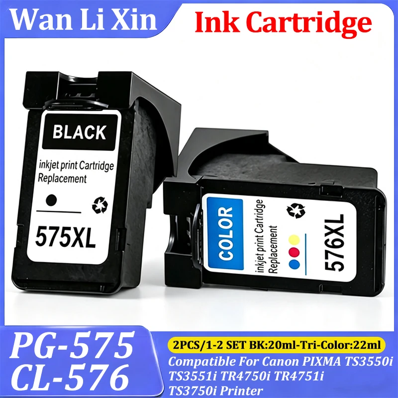 PG-575 CL-576 PG575 CL576 Tintenpatrone 575XL 576XL passend für Canon PIXMA TS3550i TS3551i TR4750i TR4751i