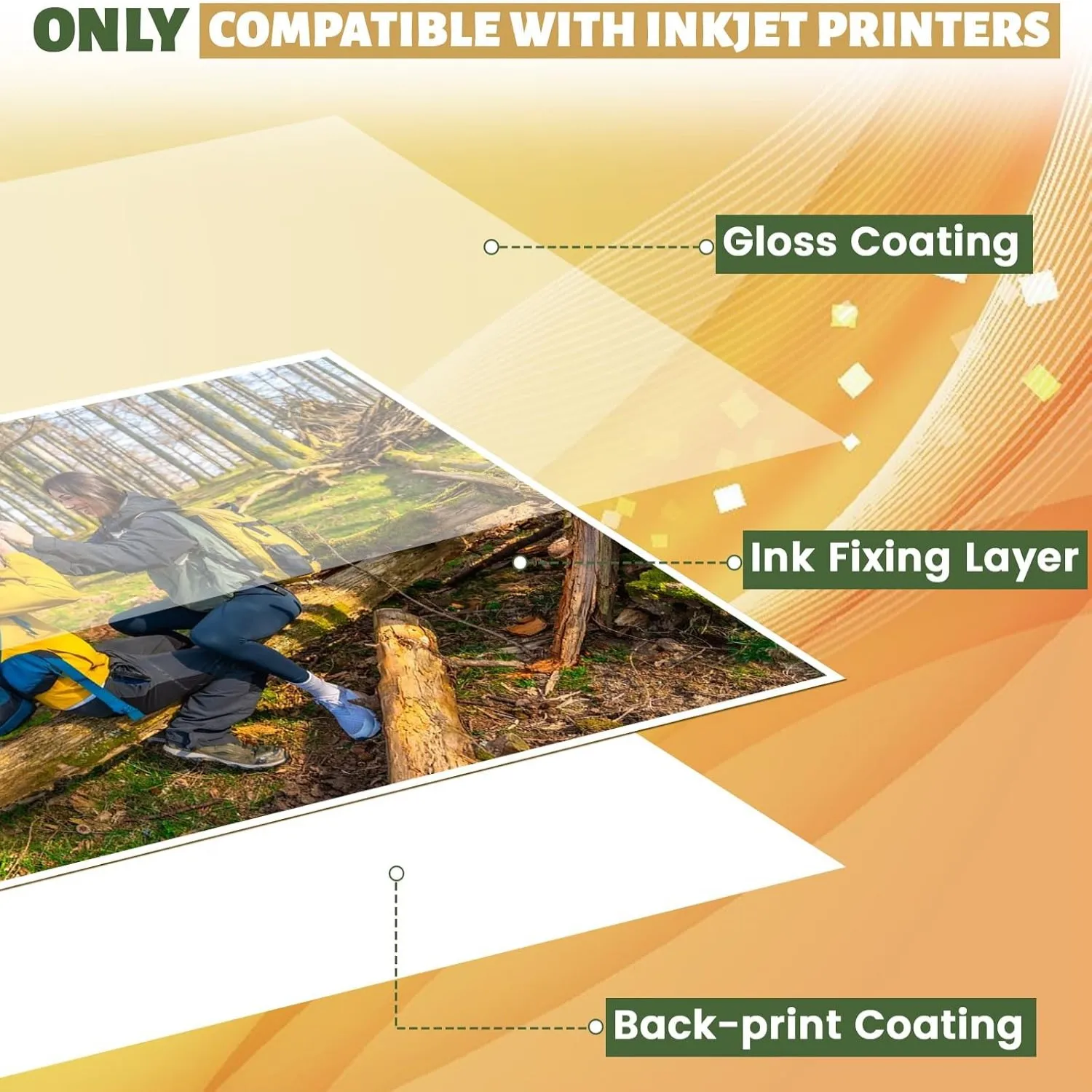 Glänzendes Inkjet-Fotopapier, 61lb/230gsm, A4-Größe – Bild 6