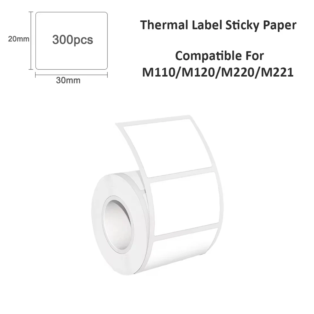 Wasserfester Etikettenaufkleber, 2 Rollen, 50 x 80 mm, 50 x 30 mm, 50 x 50 mm, 40 x 30 mm, 30 x 20 mm