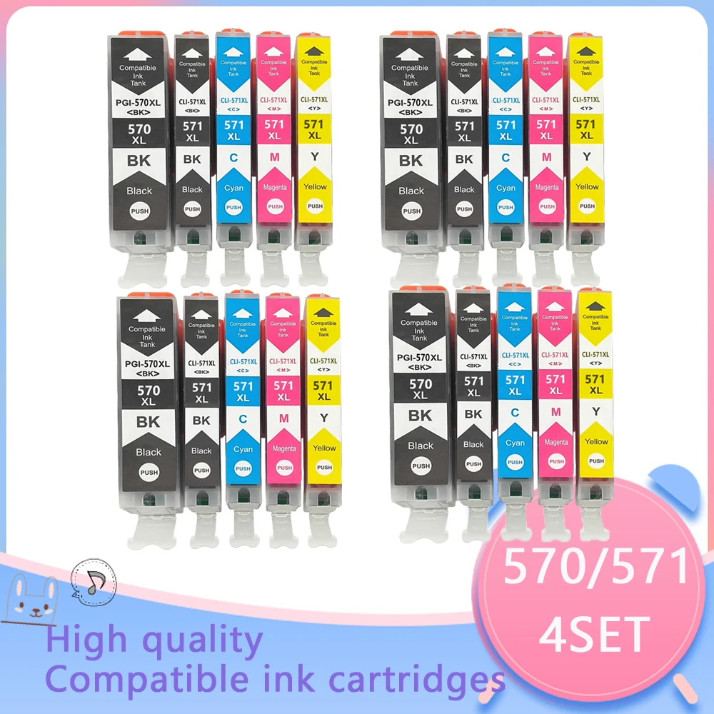 570 571 PGI-570 CLI-571 tinte patrone passend für canon PIXMA MG5750 MG5751 MG5752 MG6850 MG6851 (20 Stück)