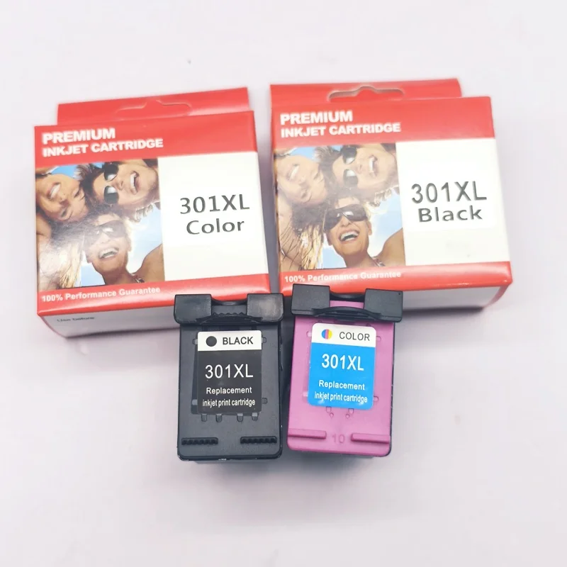 2 schwarze 2-Farben-Tintenpatronen 301 XL 301XL passend für HP Deskjet – Bild 3