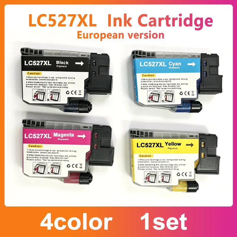 4color LC527 LC-527 LC527XL 527XL Tintenpatrone passend für Brother MFC-J4550DW MFC-J4350DW MFC-J6760DW