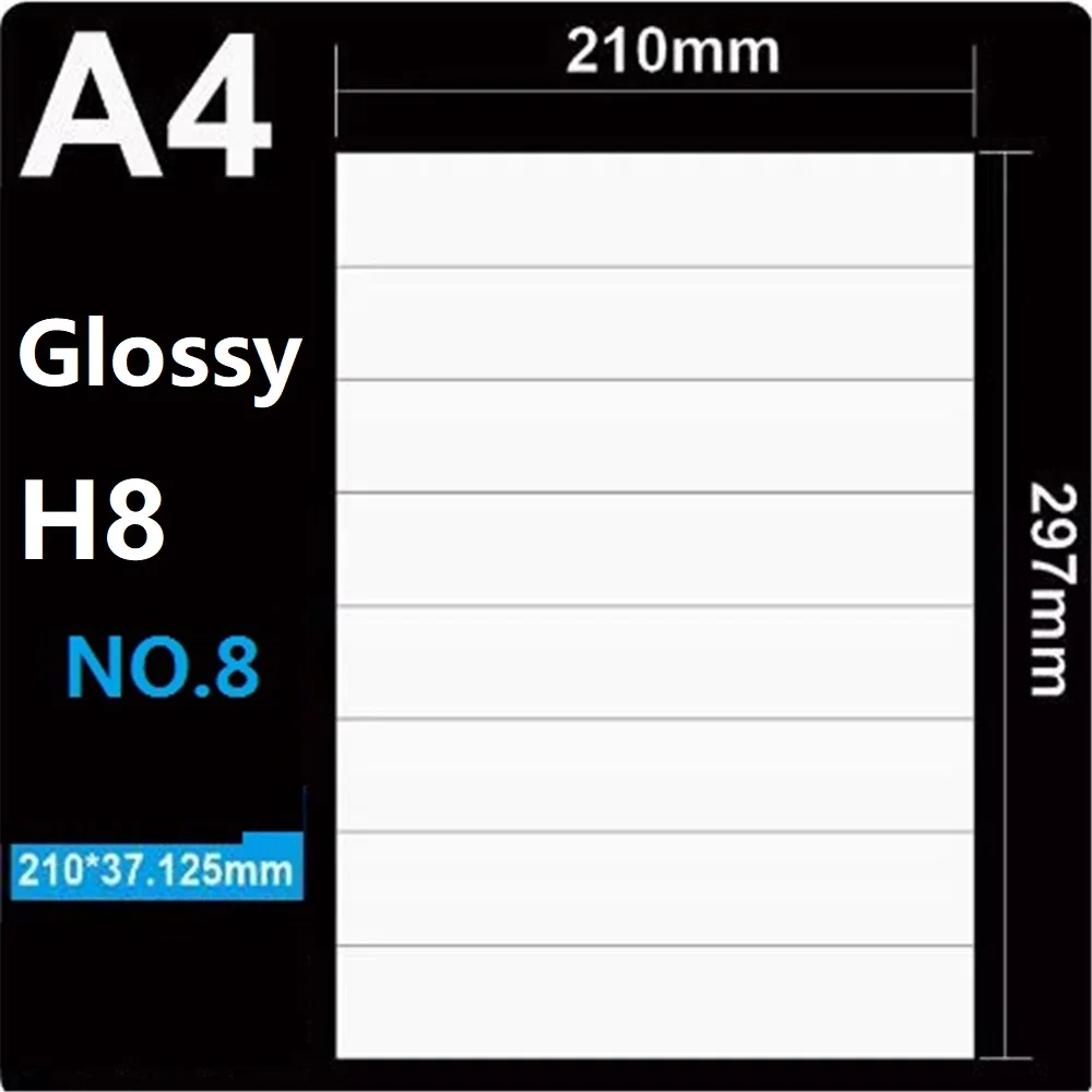 10 Blatt, Gestanzte Aufkleberbögen A4 Glänzendes Papier – Bild 5
