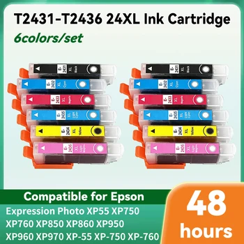 T2431 24XL T2431-T2436 Tintenpatrone passend für Epson Expression XP55 XP750 XP760 XP850 XP860 XP950 XP960
