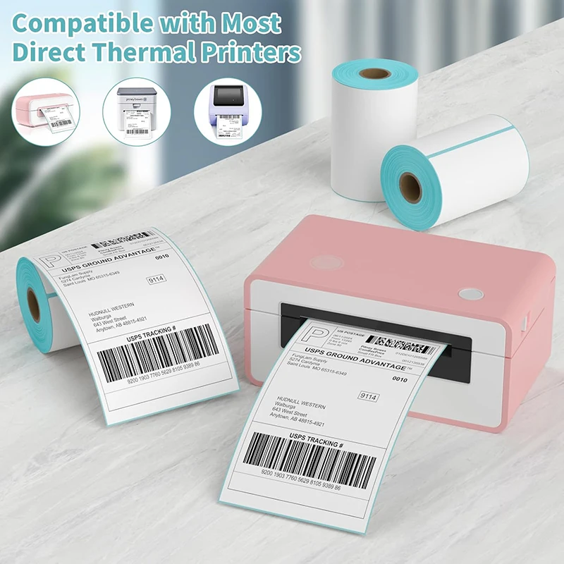 1 Rolle Thermo-Etiketten-Barcode-Aufkleber 70 x 30/80 x 60/100 x – Bild 5