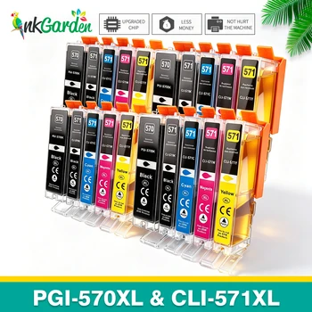 InkGarden 570 571 XL Tintenpatrone 570 XL passend für Canon PGI-570 CLI-571 PIXMA MG5700 TS5055 TS9050 TS9055