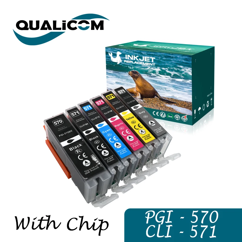 570xxl 571xxl pgi570 cli571 1set 6-teilige kompatible Tinten patrone passend für Canon Pixma mg5700 mg5750