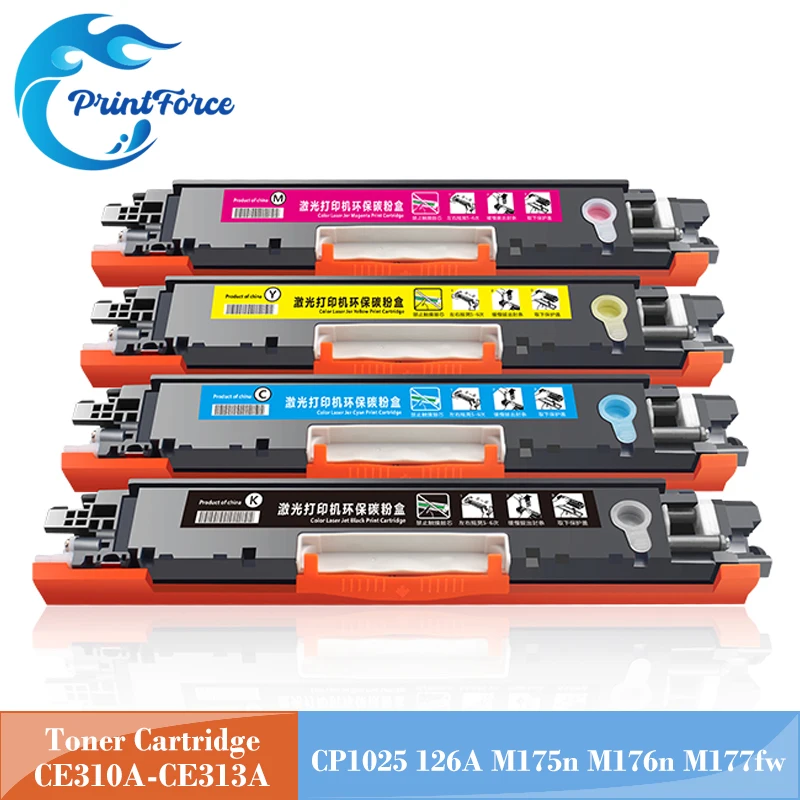 Ce310a ce311a ce312a ce313a 126a cf350a cf353a Toner kartusche passend für HP 126a Laser jet cp1025 m275 m175a