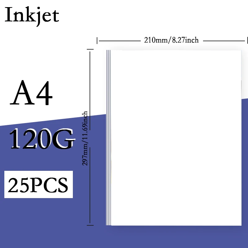 A4 25/50Pcs Doppel Seite Glänzend Inkjet Beschichtetes Papier 120/160/200/240/300G passend für Die Herstellung