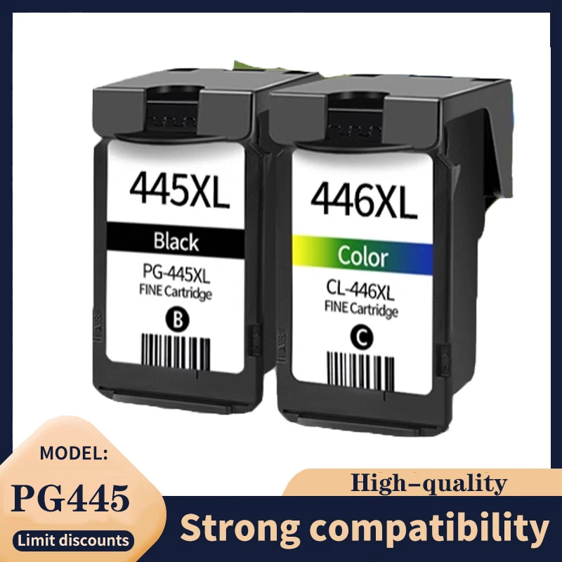 Pg445 Cl446 Tintenpatrone PG445 CL446 Kompatible Ersatztinte passend für Canon Pixma MG2540 TR4540 TR4640