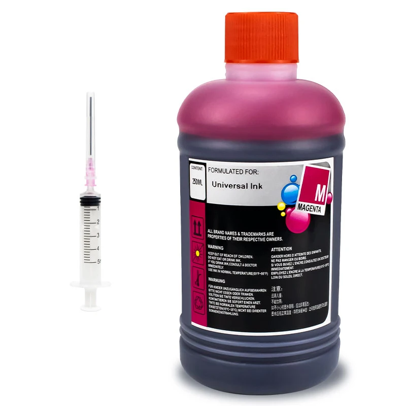 250 ml Universal-Nachfülltinte mit Injektor-Kit, passend für HP Canon – Bild 5