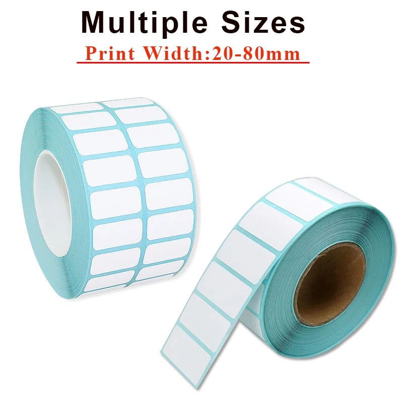 1 Rolle 20-80 mm Thermo-Etikettenaufkleber, praktisches Supermarkt-Preisversandetikett