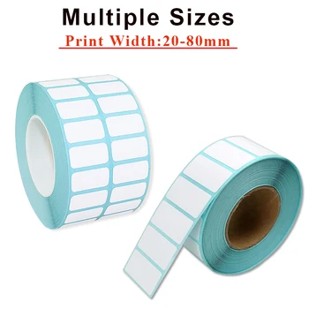 1 Rolle 20-80 mm Thermo-Etikettenaufkleber, praktisches Supermarkt-Preisversandetikett passend