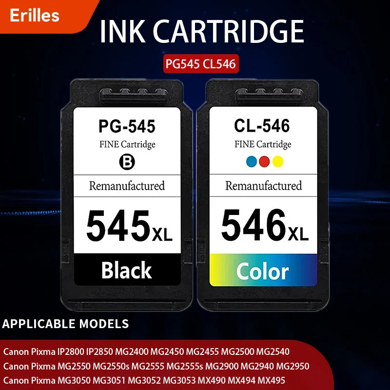 PG 545 CL 546 Kompatible 545XL 546XL 545 XL 546 XL Tintenpatrone passend für Canon PG 545 CL 546 Pixma IP2800