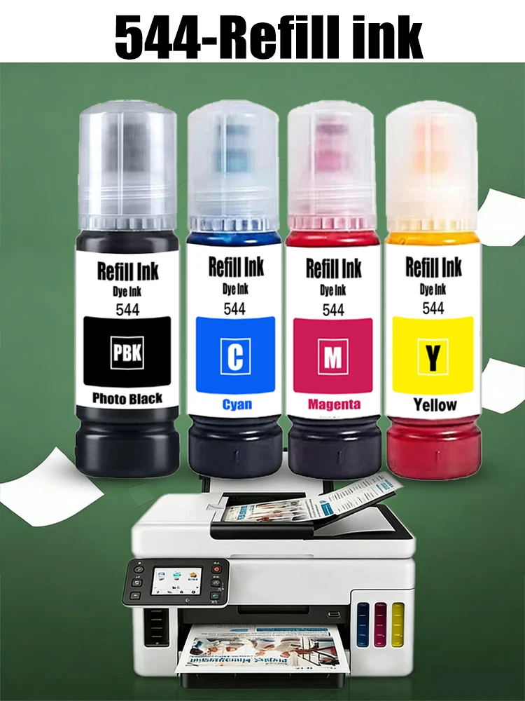 544 Nachfülltinte Farbstofftinte passend für Epson EcoTank L1210 L3110 – Bild 6