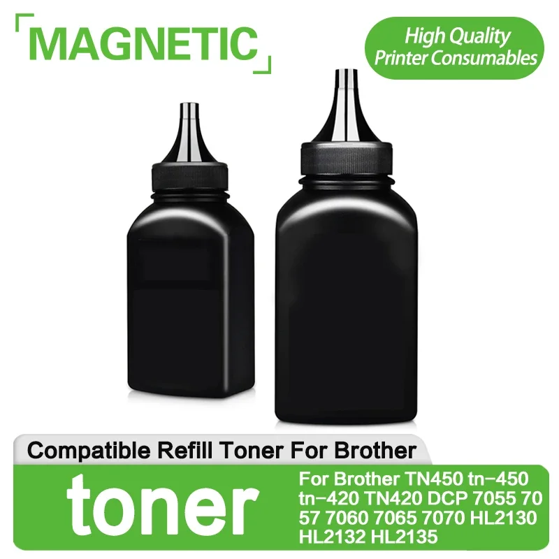 100 g/Flasche kompatibles Nachfülltonerpulver passend für Brother TN450 tn420 DCP 7055 7057 7060 7065 7070