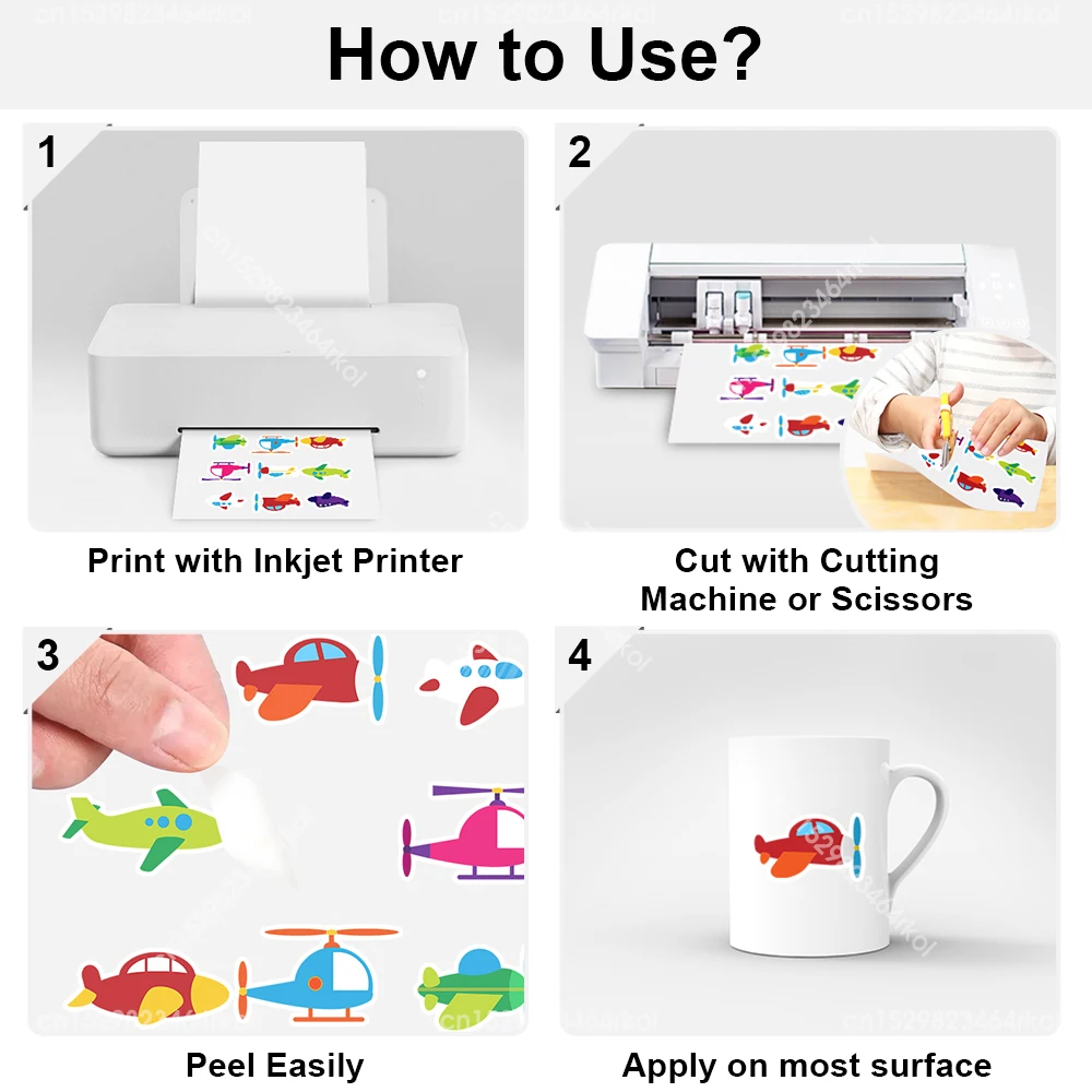 Selbstklebendes Fotopapier, bedruckbares A4-Papierblatt – Bild 6