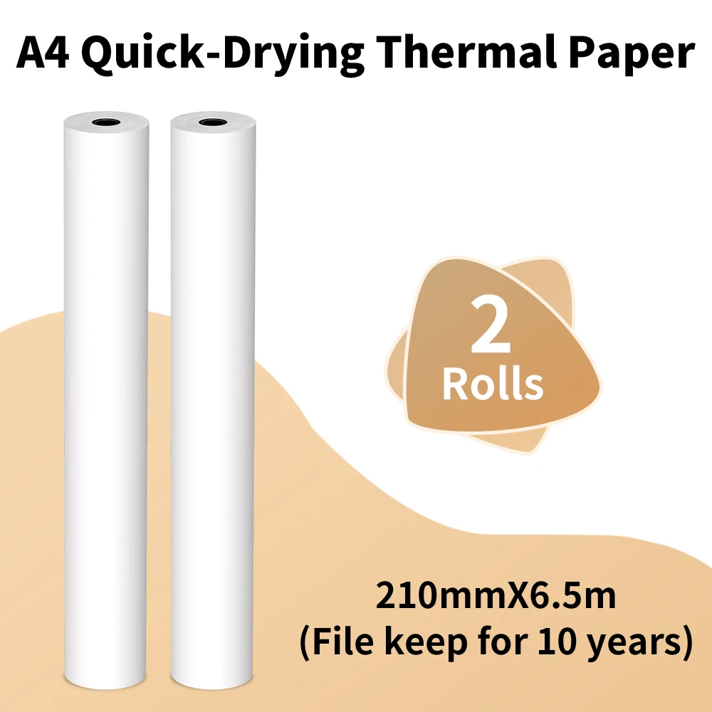 Phomemo Rollen/Gefaltetes Thermopapier A4 Schnelltrocknend Endlos-Papier Geeignet