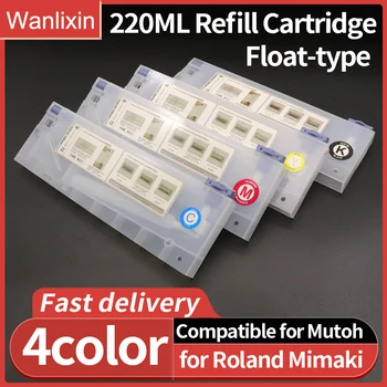 220 ml Refill Tinte Patrone passend für Roland Mimaki Mutoh Drucker Tinte Patrone DX5 Kopf (4 Stück)