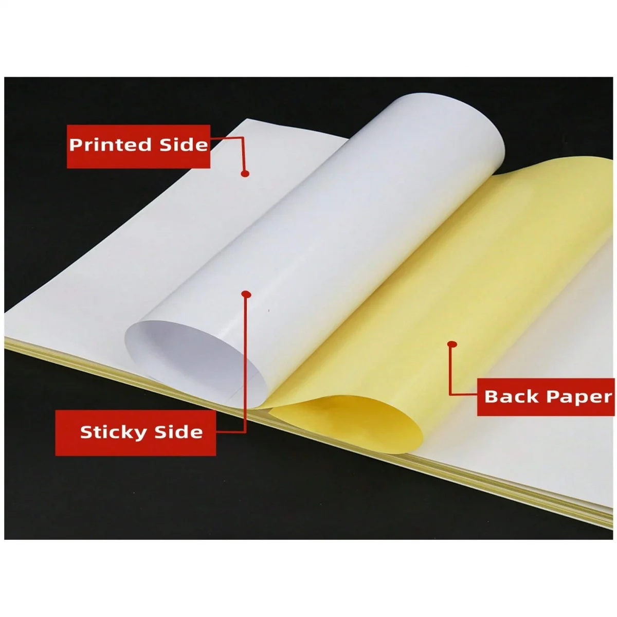 A4 selbstklebendes, glänzendes Etikettenpapier, bedruckbar (50 Stück) – Bild 3
