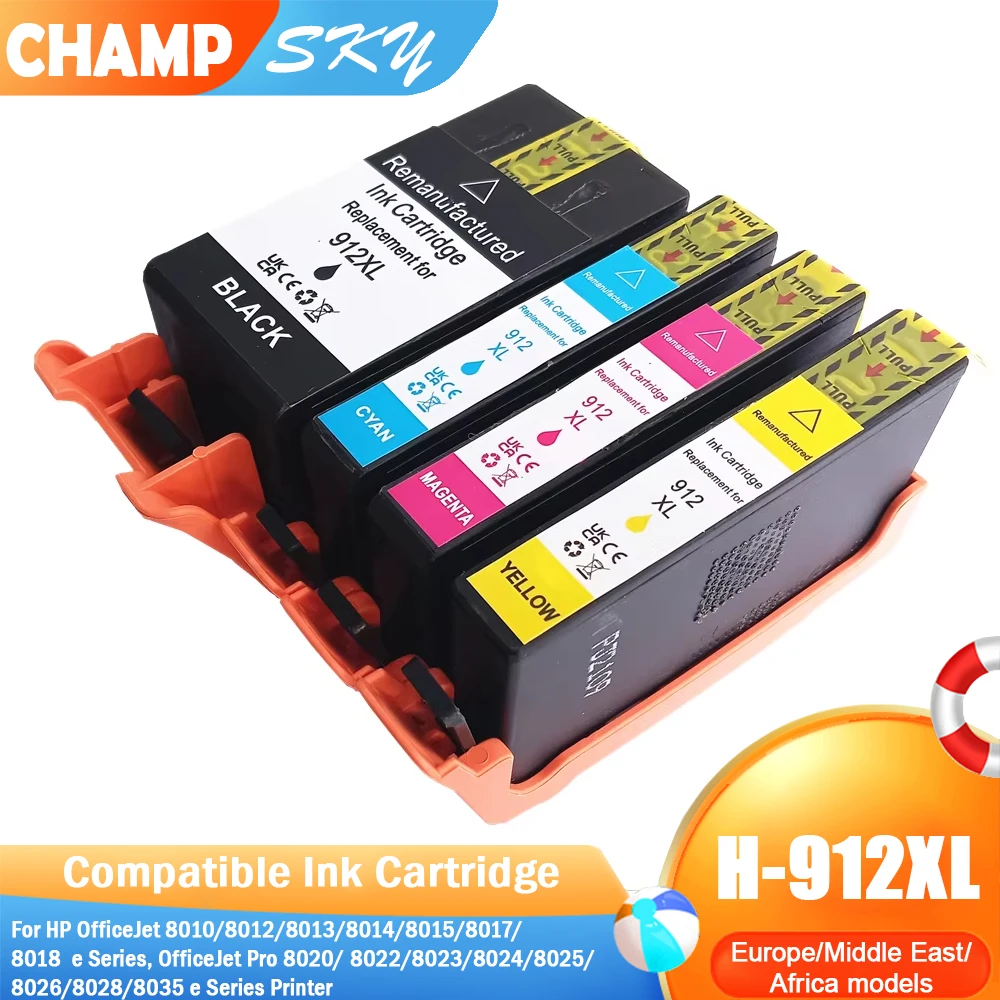 912 XL 912XL 917XL Tintenpatrone Premium Farbkompatible Druckerpatrone passend für HP OfficeJet 8010 8012 8015