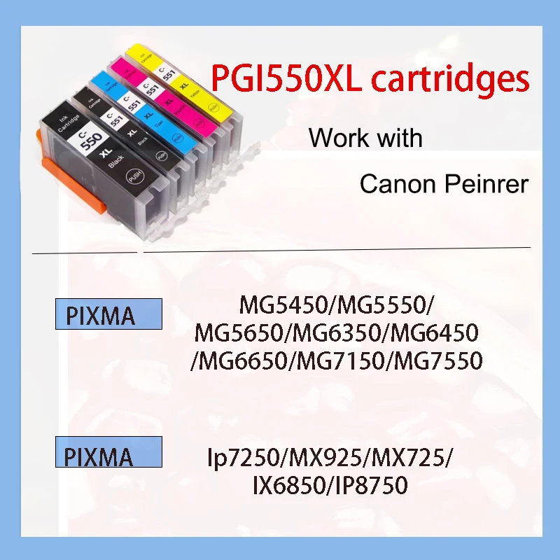 Vilaxh PGI550 CLI551 PGI 550 CLI 551 Tintenpatronen passend für Canon – Bild 3