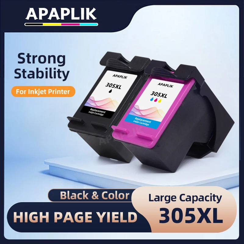 APAPLIK 305XL Ersatz passend für HP 305 XL Tintenpatrone für HP DeskJet 2700 2710 2721 2722 4120 4110 4130
