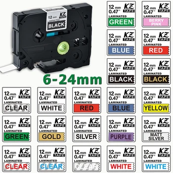 6-24mm TZe-231 tze121 tz335 241 251 345 laminiertes Etikett band passend für PT-H110 PT-210D PT-E550W PT-710BT