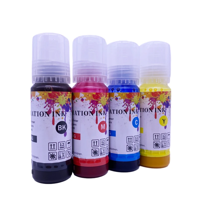 T544 544 Sublimationstinte 4-Farben-Flaschen-Nachfüllset passend für Epson EcoTank L3150 L3110 L3100 L3210