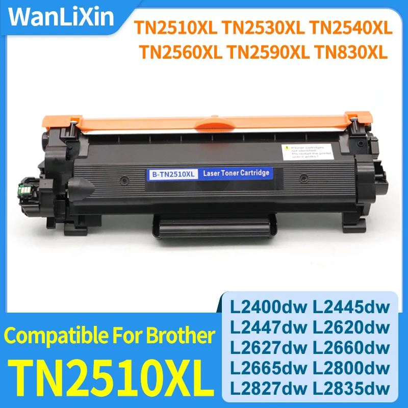 TN2510 TN2510XL TN2530XL TN830XL TN2590 TN2560 TN2540 Tonerkartusche passend für Brother HL-L2400DW L2600D