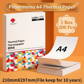 Phomemo Rollen/Gefaltetes Thermopapier A4 Schnelltrocknend Endlos-Papier Geeignet passend