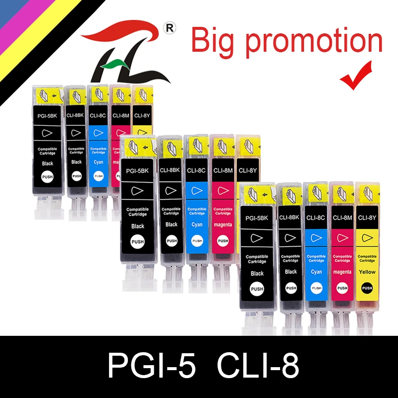 Kompatible Tintenpatronen PGI-5 CLI-8 PGI5 CLI8 passend für Canon PIXMA IP4200 IP4300 IP4500 MP500 (15 Stück)