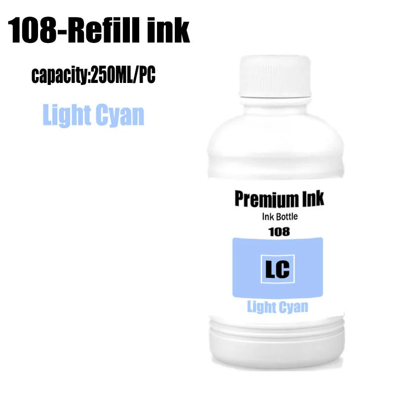 108 Nachfülltinte 250ml passend für Epson 056 057 107 108 574 Nachfülltinte für Epson L8050 L8058 L18050